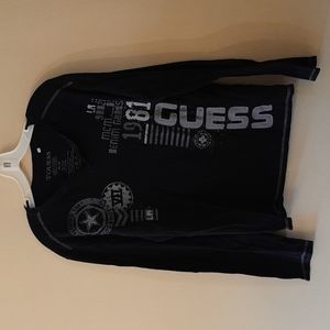 Guess black shirt Long sleeve T-shirt